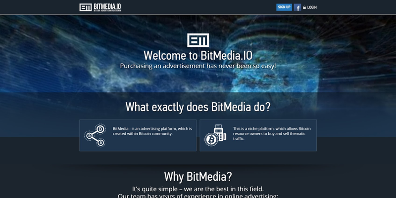 Bitcoin Advertising Platform BitMedia.IO Receives $100 000 Investment Offering Professional Bitcoin And Cryptocurrency Ad Options 1
