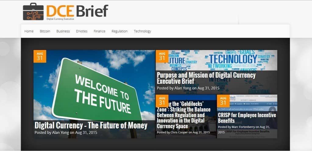 Bitcoin Alternative DNotes Launches DCEBrief.com, ‘Digital Currency Executive Brief’ News Portal 1