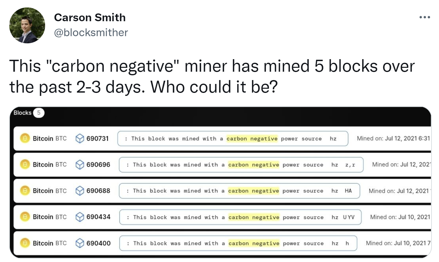 What Is A "Carbon Negative" Bitcoin Block Anyway? 1