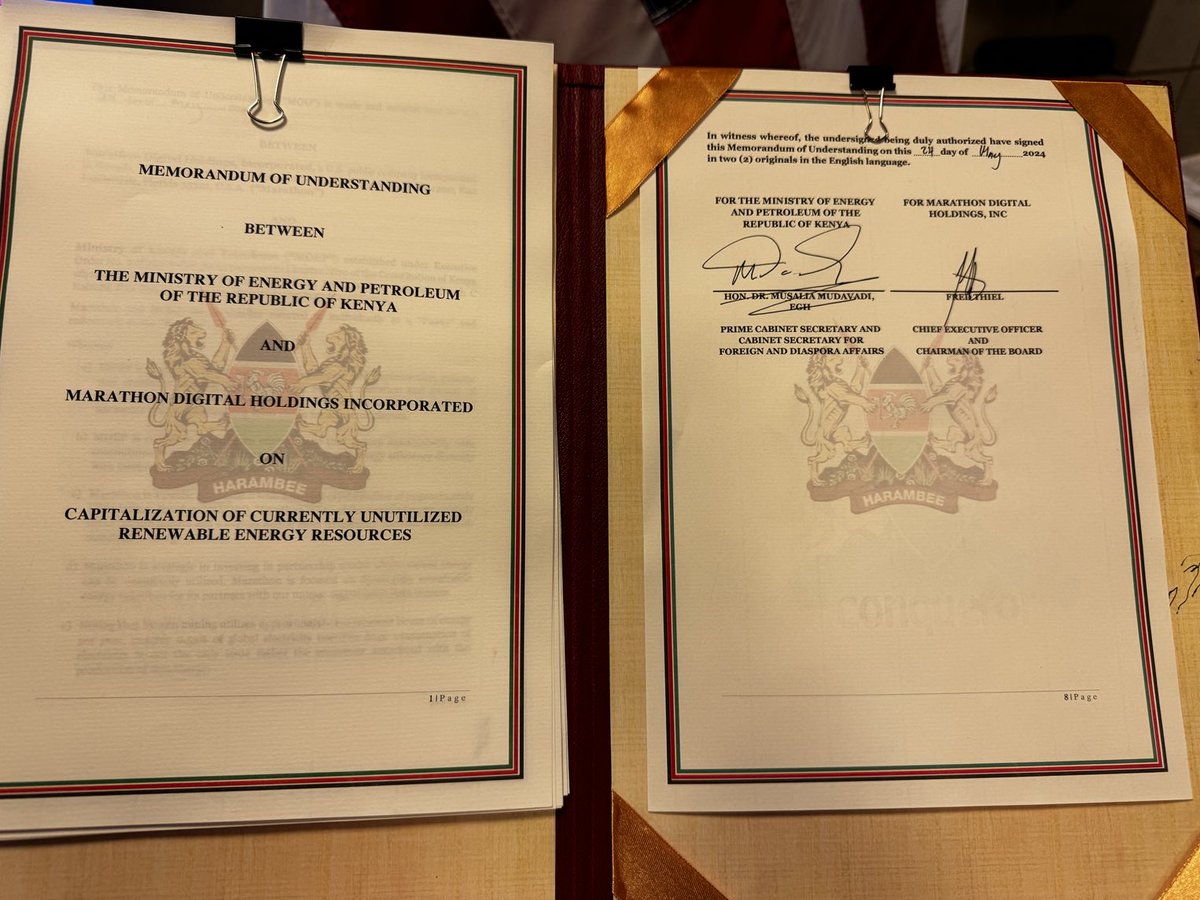 Kenya Partners With Marathon To Monetize Underused Energy By Mining 1