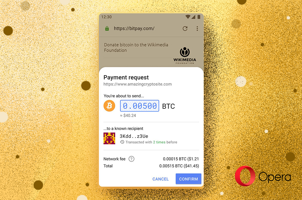 Opera Launches Support for Bitcoin Payments on Its Android Browser 1
