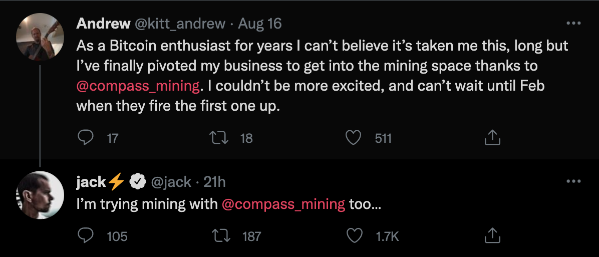 Jack Dorsey, Billionaire CEO of Square and Twitter, Is Mining Bitcoin 1