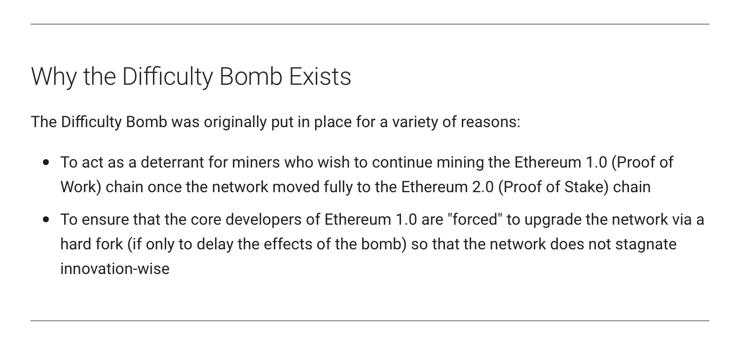 The Coercion Of Ethereum's Difficulty Bomb 2