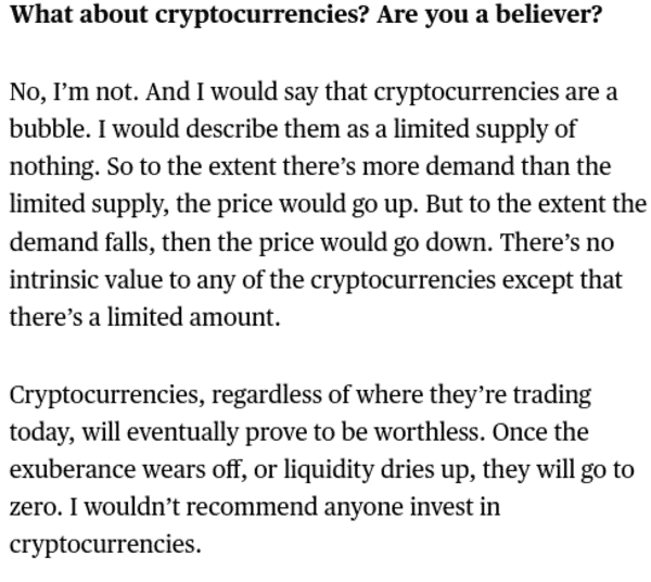 On Bitcoin Criticism By Wall Street 1