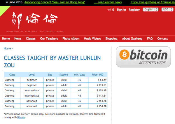 Lunlun Zou Guzheng Studio: First Hong Kong Business to Accept Bitcoin 1