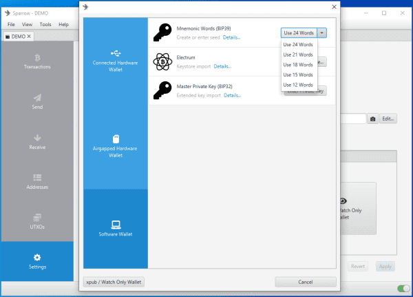 How To Whirlpool Your Bitcoin On Desktop With Sparrow Wallet 8