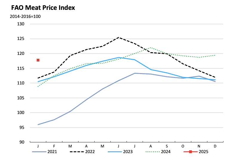 Bitcoin And Africa: Why Not Strategic Beef Reserve? 1 FAO Meat Price Index