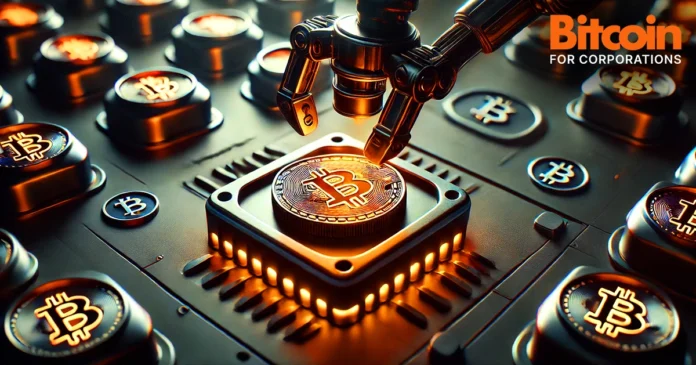 robotic arms assembly line building bitcoin powered items