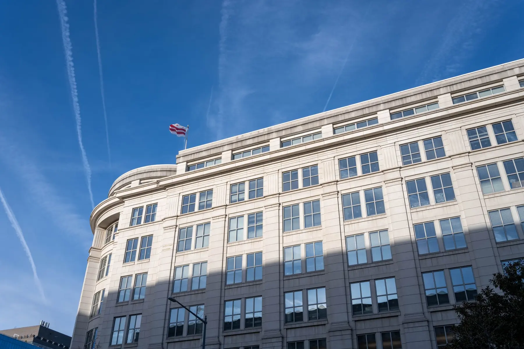 Exterior view of the Commodity Futures Trading Commission headquarters building in Washington DC