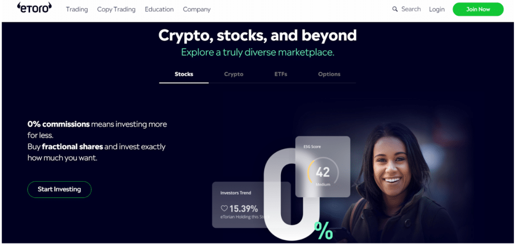 etoro homepage