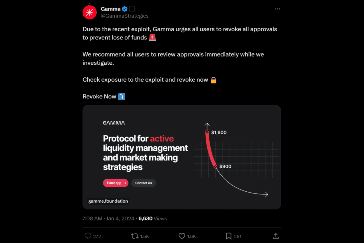 A fake verified Gamma Account