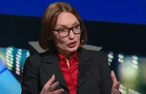 Kateryna Rozhkova, the First Deputy Governor of the NBU. (Source: My-Ukraina/YouTube)