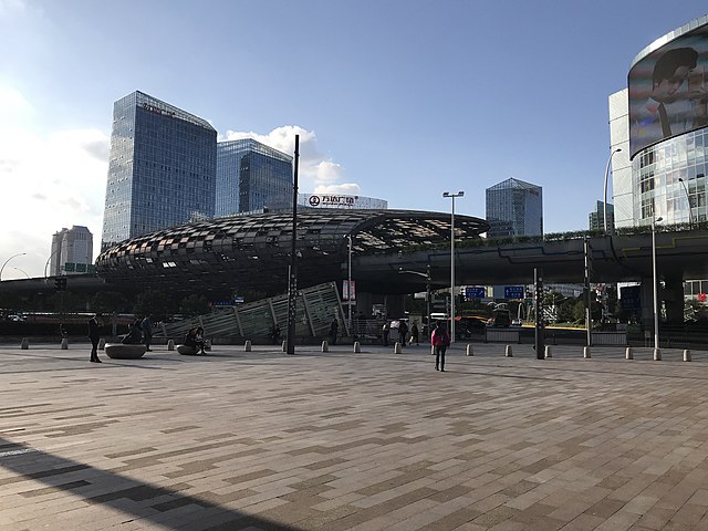 The Wujiaochang square in Yangpu District, Shanghai, China.