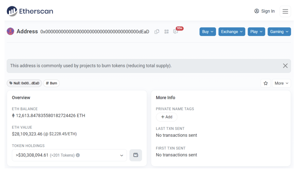 ethereum burn address