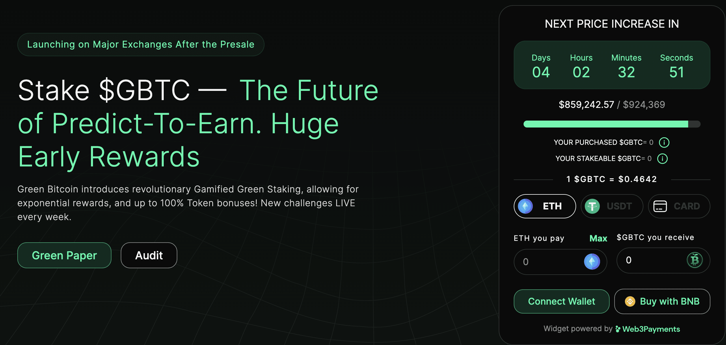 Prevendita Bitcoin verde