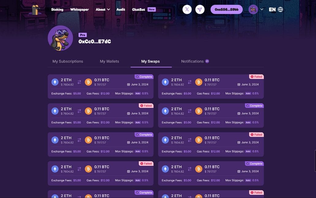 لقطة من واجهة استخدام منصة WienerAI