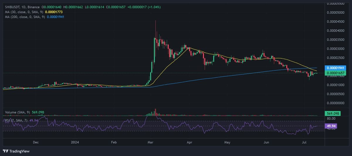 المخطط البياني لسعر عملة SHIB