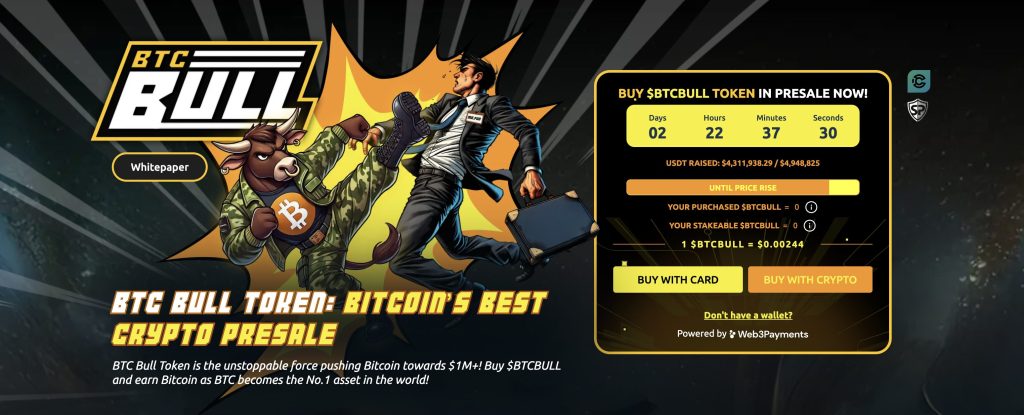 btc bull token raises $4.3 million