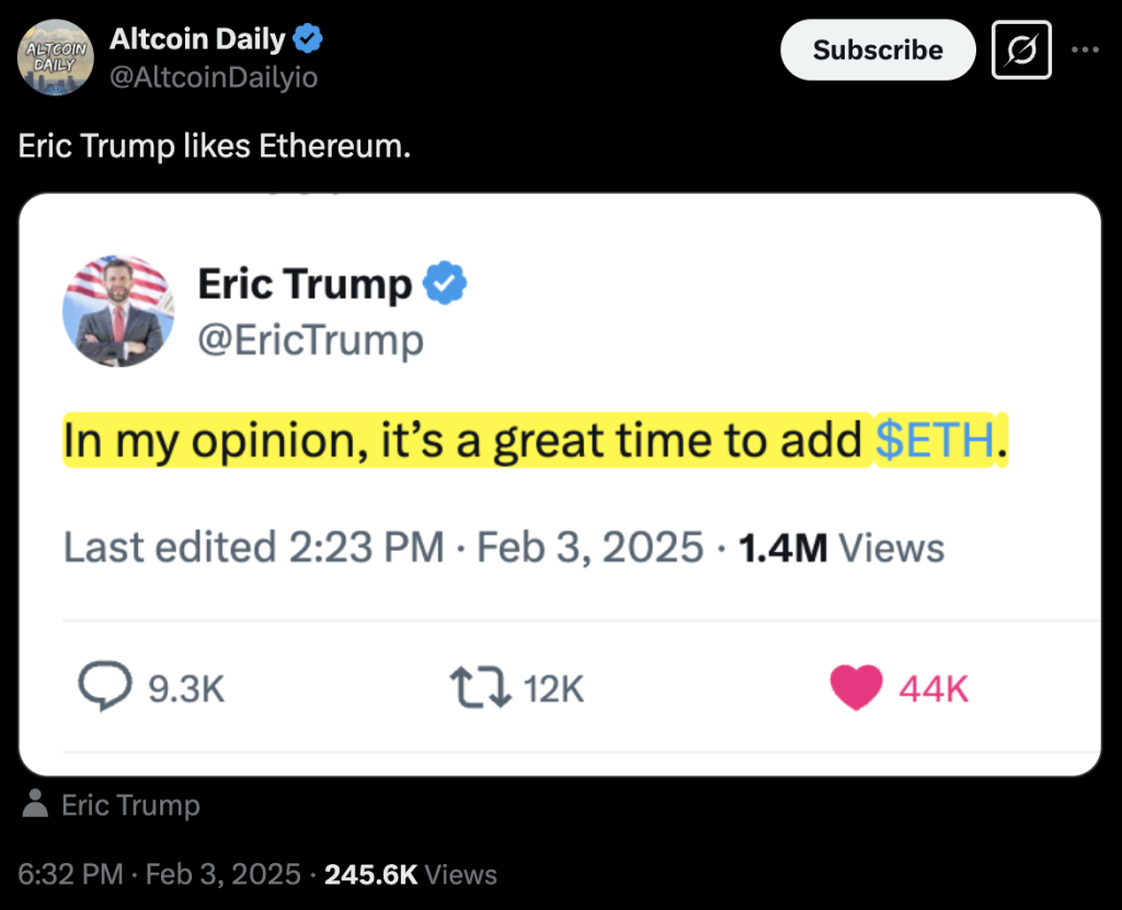 Ethereum Price Crashes Below $2,000