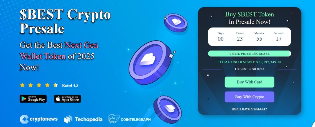 Best Wallet Token ön satış sayfası.