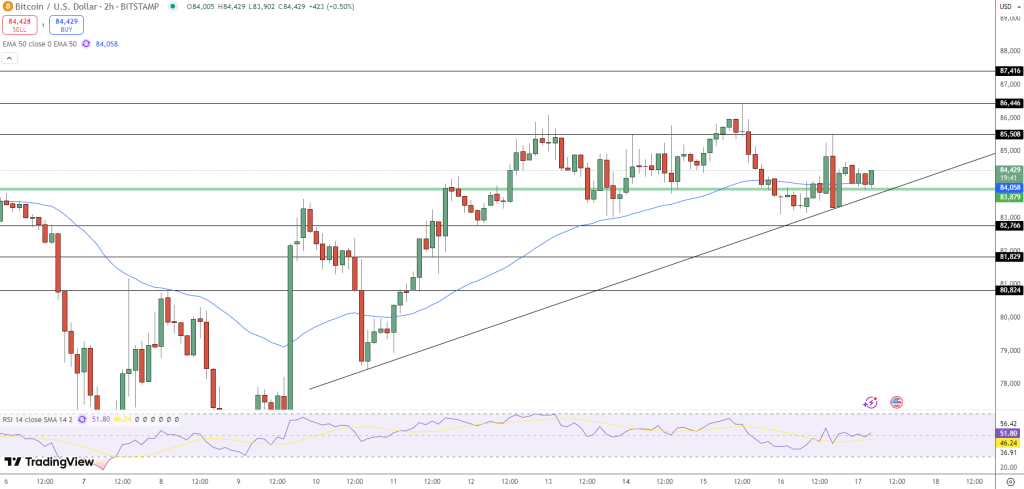 Bitcoin fiyat grafiği.
