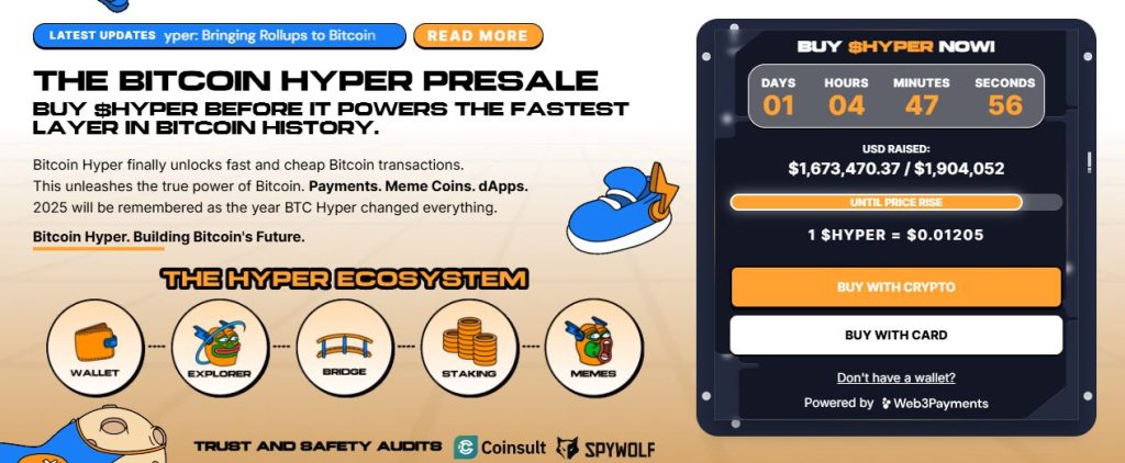 واجهة اكتتاب عملة بيتكوين هايبر وأبرز بياناته