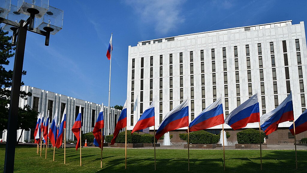 The Russian Embassy in Washington DC in 2020.