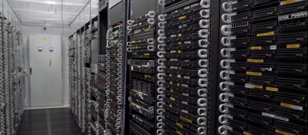 Inside a Russian data processing center.