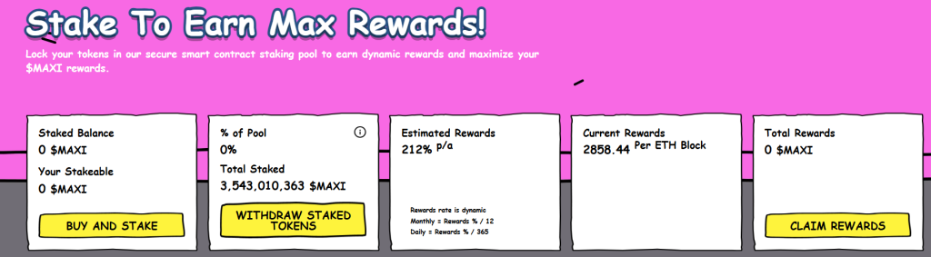 بيانات رهن عملة ماكسي دوج (Maxi Doge)
