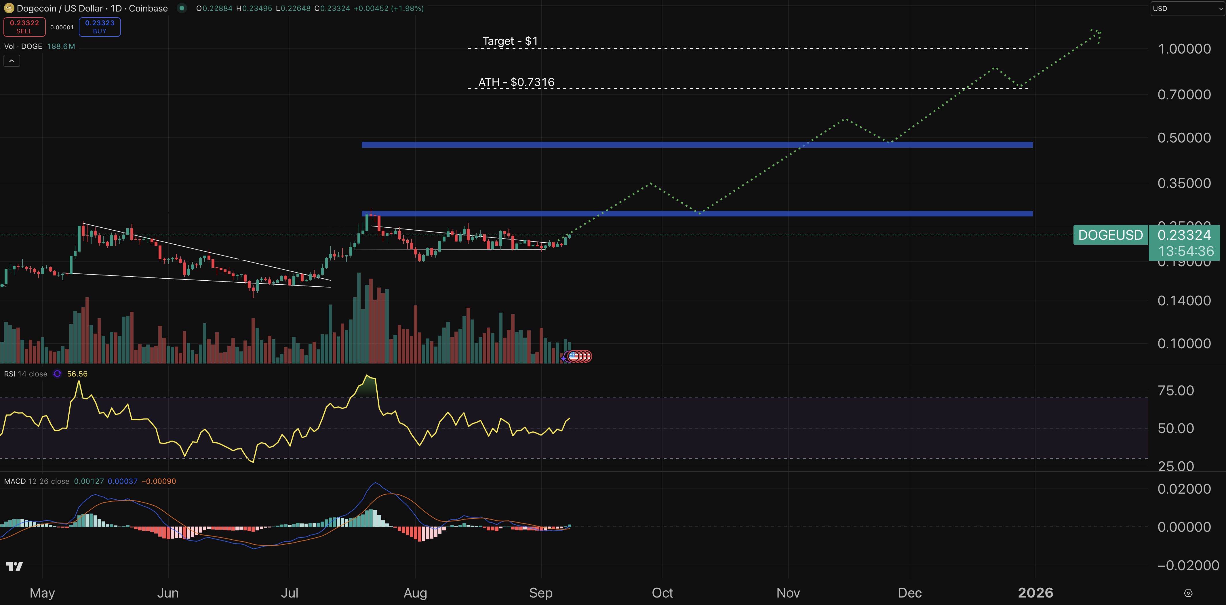 dogecoin fiyat grafiği