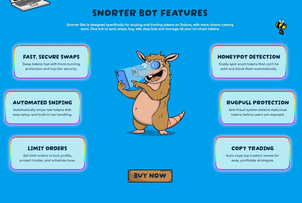 ميزات روبوت التداول سنورتر (Snorter Bot) مأخوذة من الموقع الرسمي للمشروع