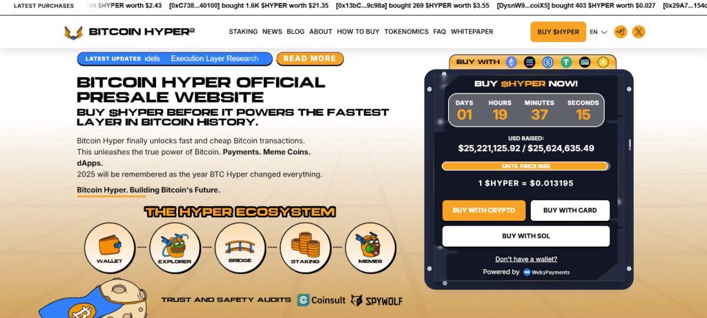 اكتتاب عملة بيتكوين هايبر ومعلومات أخرى عن المشروع