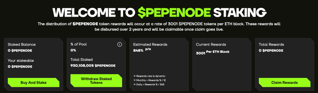 واجهة رهن عملة بيبي نود (PEPENODE)