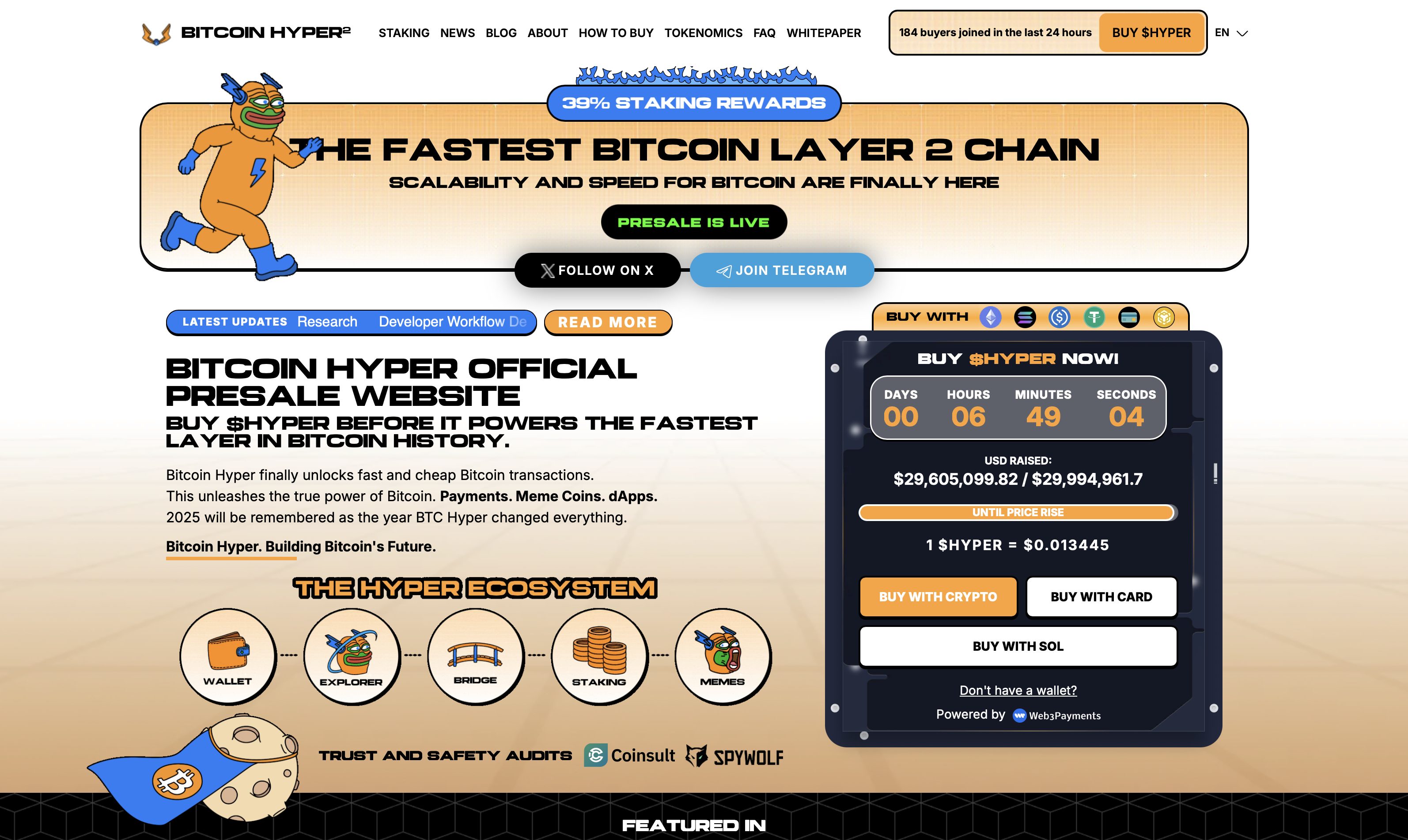 Bitcoin Hyper website - best altcoin to buy today.