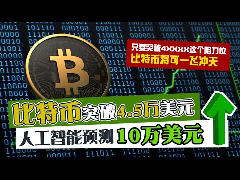 比特币价格突破4.5万美元　人工智能预测10万美元