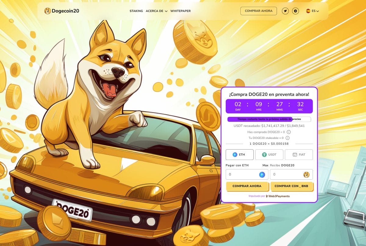 Dogecoin20 precio: predicción 2025 a 2030