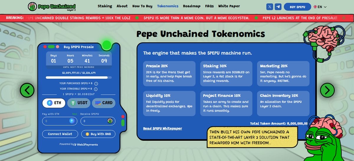 PEPU tokenomics