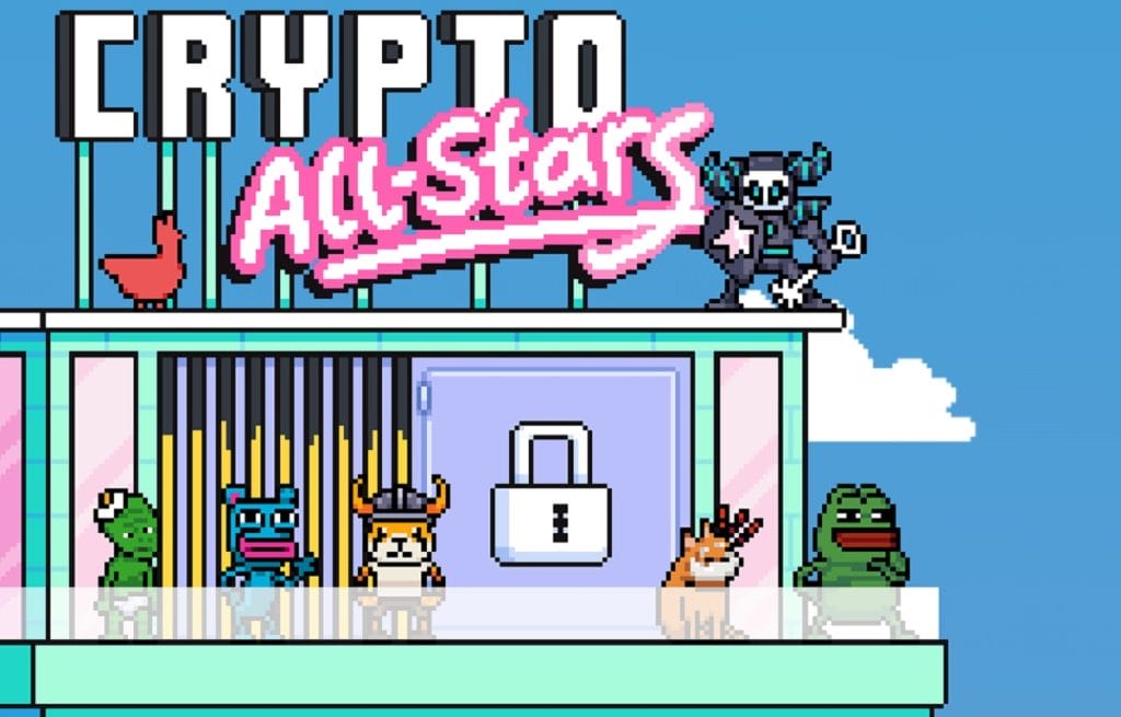 Imagen de la página de inicio de la preventa de Crypto All- Stars Imagen página inicio Crypto All-Stars - tokens meme