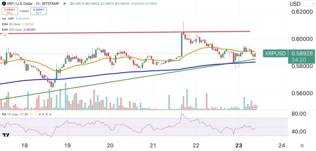 Gráfico del precio de XRP - Fuente TradingView