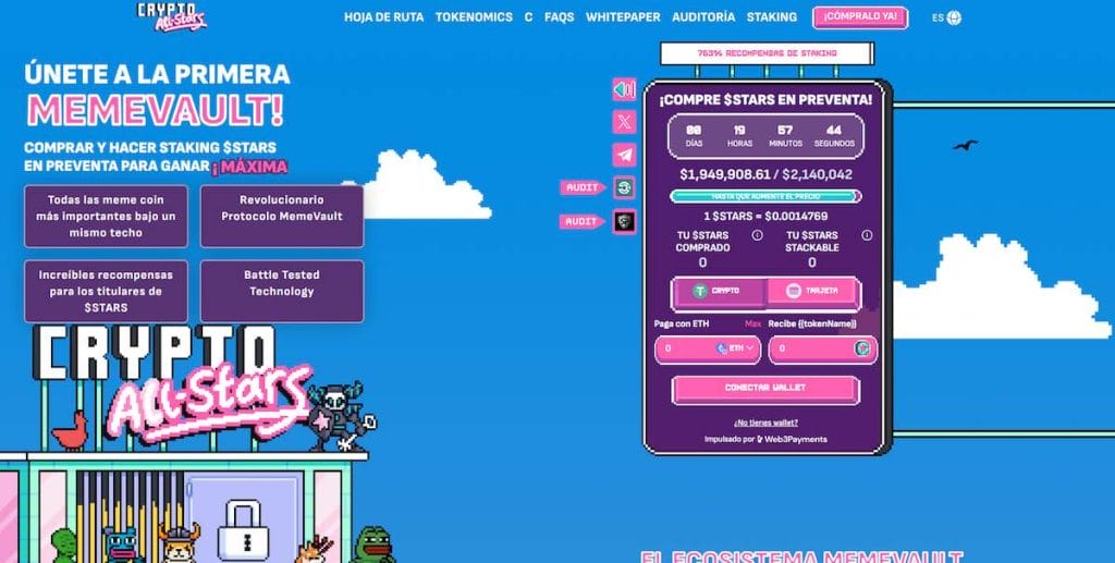 Preventa criptomoneda meme Crypto All Stars