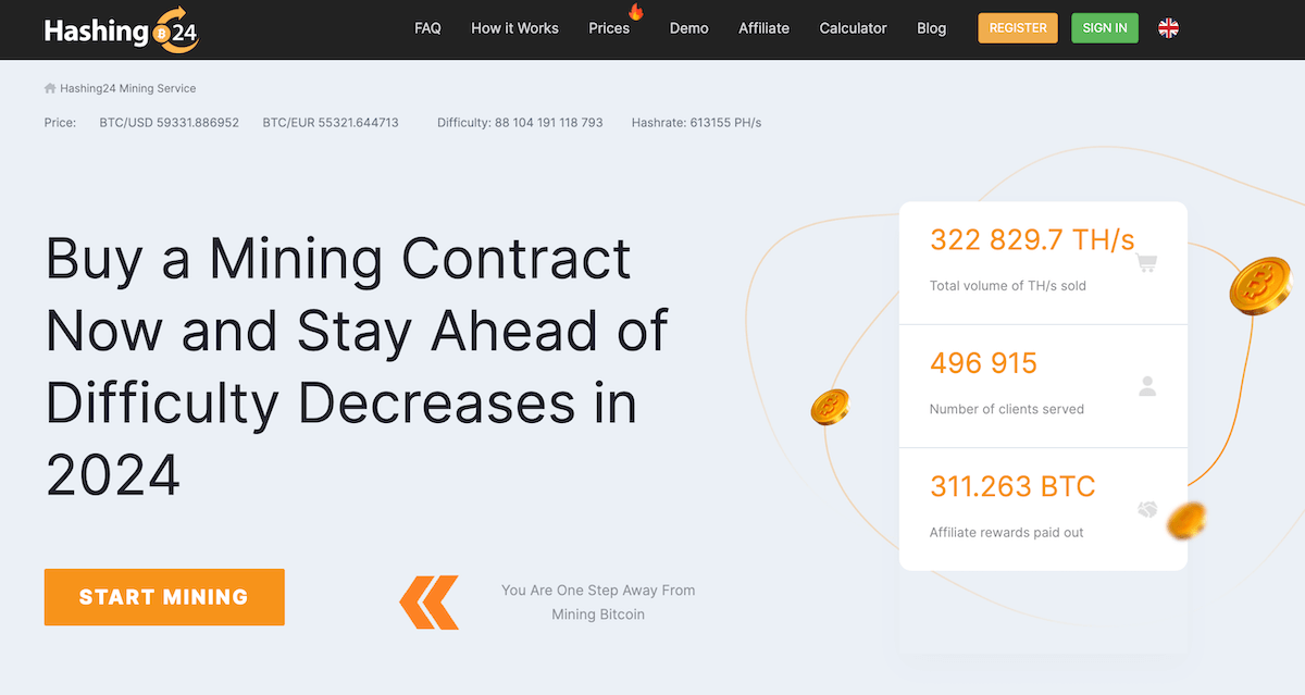 hashing24-plataforma para minerar Bitcoin em nuvem