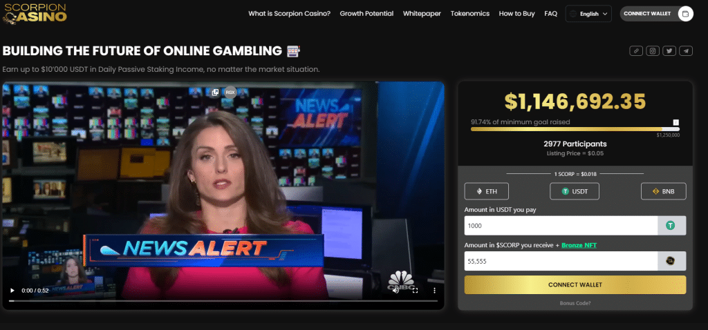 Pré-venda Scorpion casino