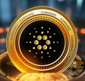 Moeda simbolizando a Cardano
