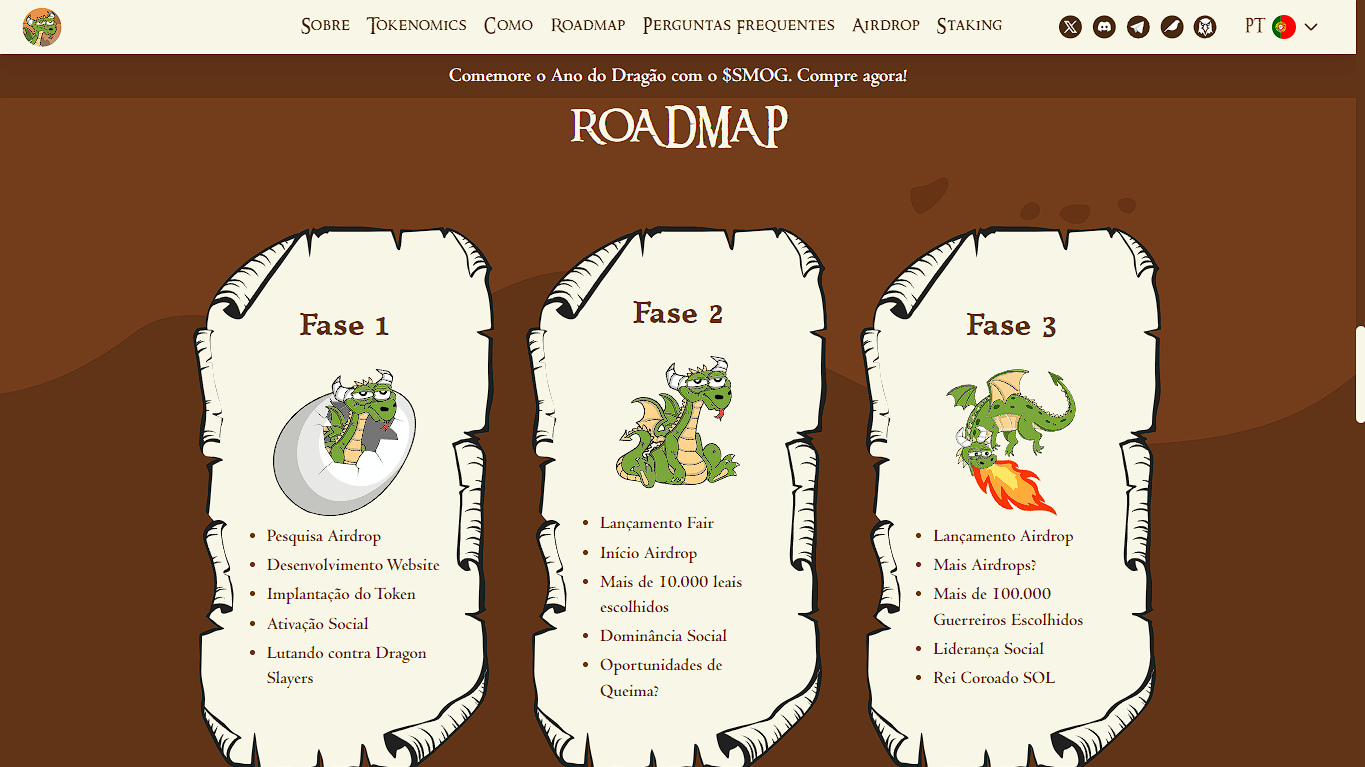 Roadmap: metas de desenvolvimento Smog