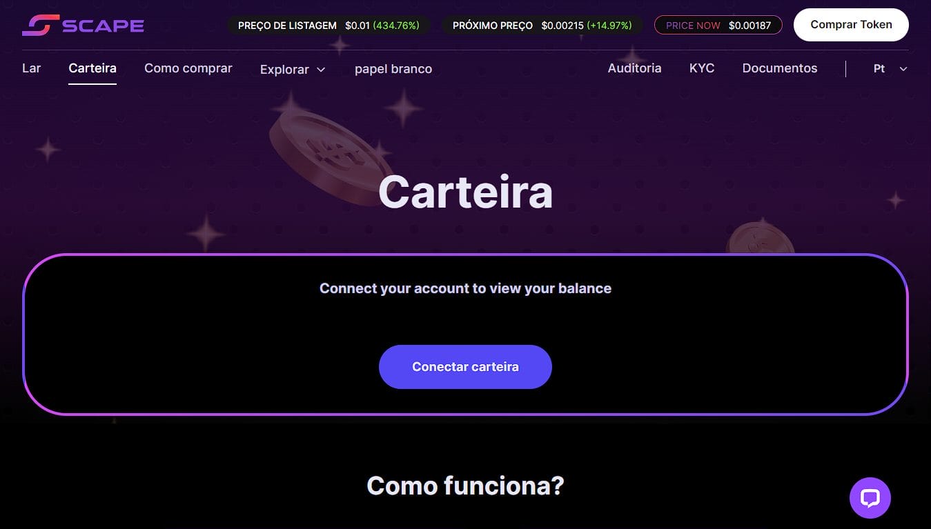 Conectar a carteira para comprar 5thScape