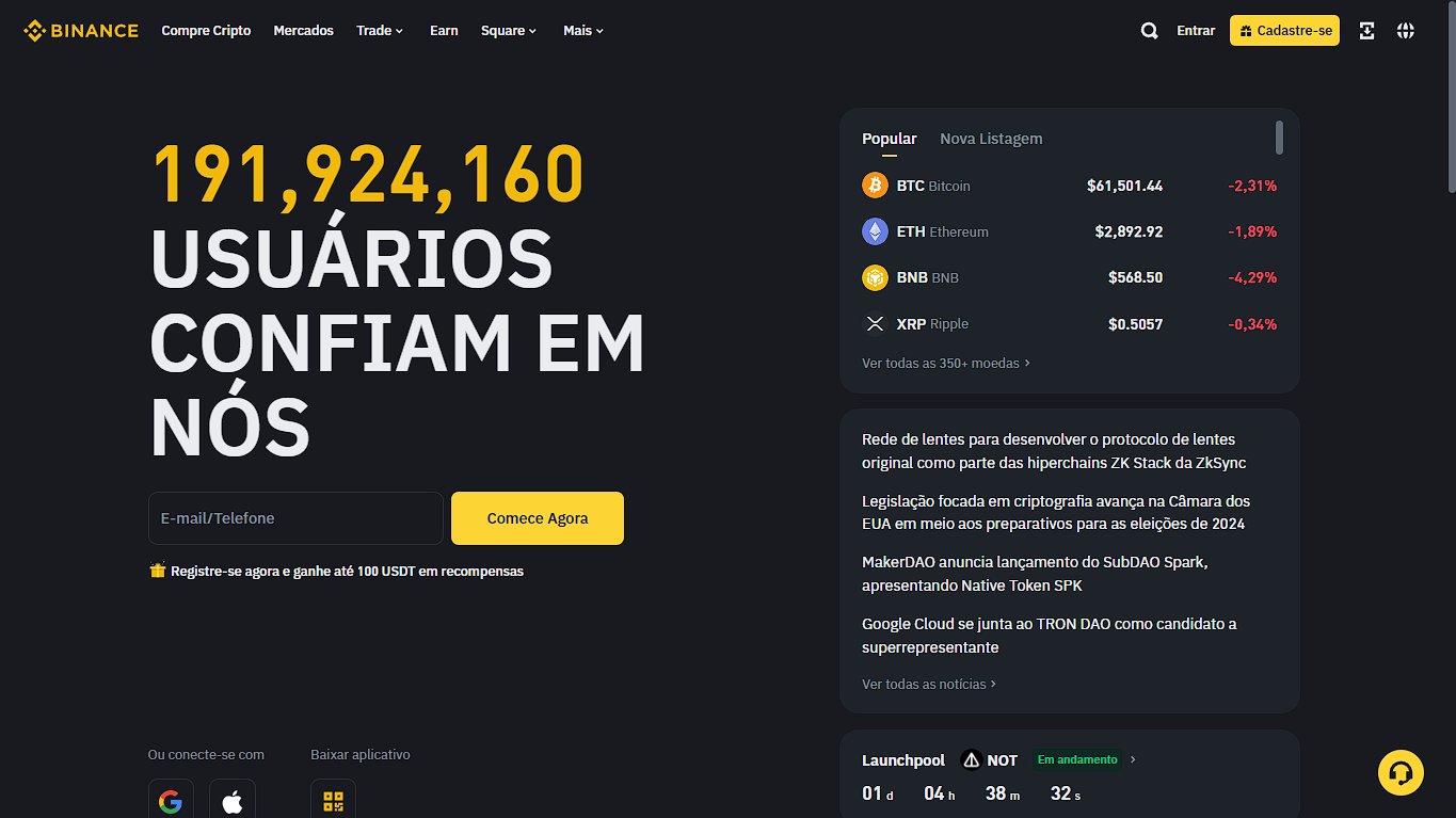 Passo a passo: comprar criptomoedas na Binance