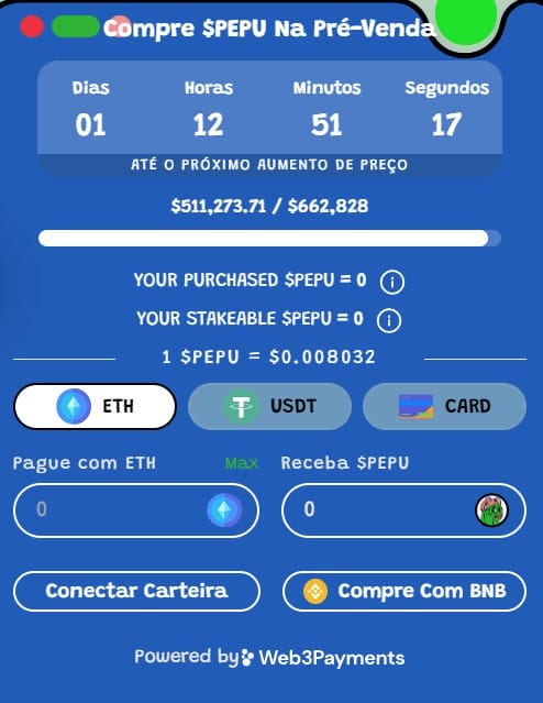 Pré-venda de Pepe Unchained