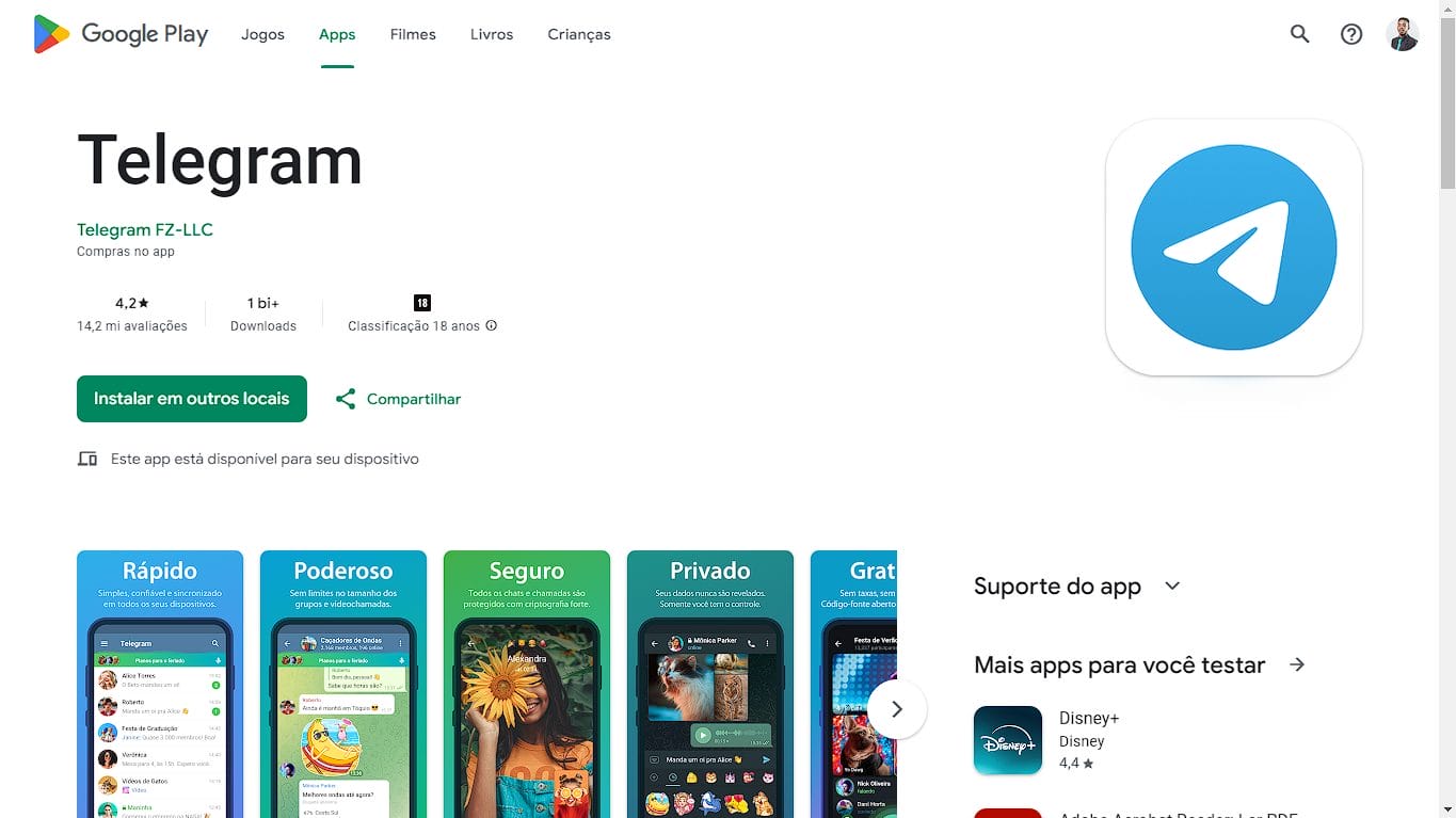 Guia para instalar o Telegram