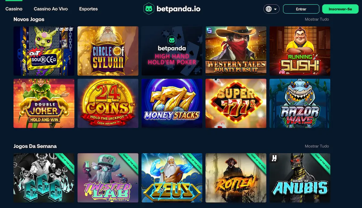 Betpanda é um dos principais casinos que aceitam criptomoedas como Bitcoin para jogar