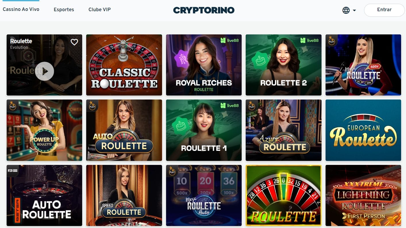 roleta online Cryptorino